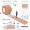 3 Pack Kinesiology Tapes Pre Cut with Dispenser - Synthetic Sports Muscle Tape - Beige - 5m Pre-Cut 20 Strips - Physio Tape for Face, Neck, Shoulder, Back, Elbow, Wrist, Thigh, Knee, Calf & Ankle view 4