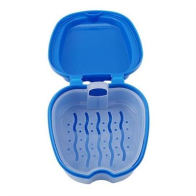 LILIYUAN Denture Bath Case Cup Box Holder Storage Container With Strainer Basket For Travel Cleaning