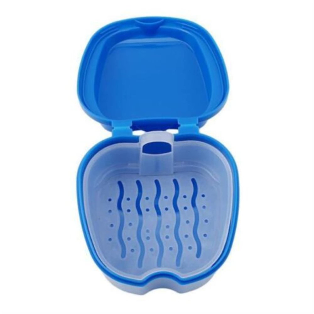 LILIYUAN Denture Bath Case Cup Box Holder Storage Container With Strainer Basket For Travel Cleaning