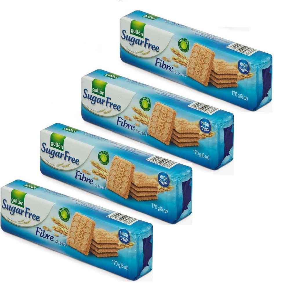 4 x 170g Fibre Cookies Biscuits Sugar Free