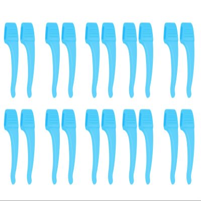 Anawakia Non-slip holder for glasses temples, non-slip glasses, ear grip, hook, 20 pairs of silicone glasses retainers, glasses temple holder, lightblue, M
