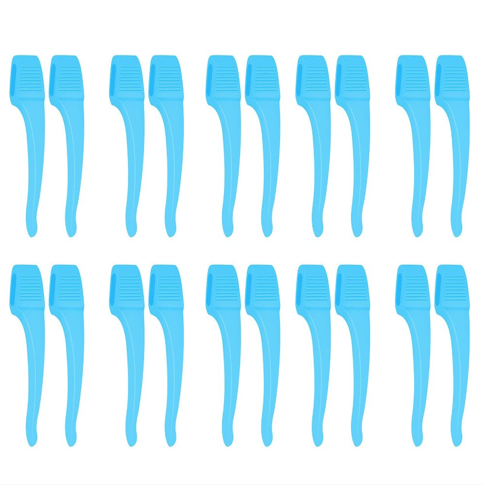 Anawakia Non-slip holder for glasses temples, non-slip glasses, ear grip, hook, 20 pairs of silicone glasses retainers, glasses temple holder, lightblue, M