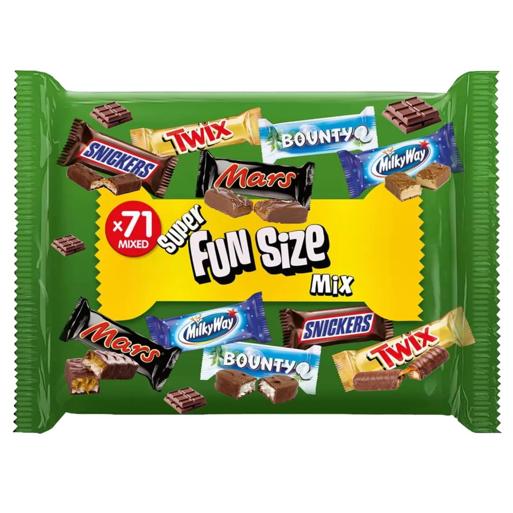 Chocolate Hamper Mini Chocolate Bars Multipack - 71 Chocolate Bars Multipack - Individually Wrapped Sweets Assorted Chocolate Party Bag 1.4kg - Parties, Halloween, Christmas, Birthday Chocolates