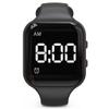 e-vibra Vibrating Alarm Watch Waterproof Wake Up Watch Silent Medical Reminder Watch - with Timer and 15 Daily Alarms (Black Square - Waterproof) view 1