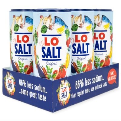 LOSALT Reduced Sodium Salt | Original (non-iodised) | Great Tasting Salt Alternative/Substitute with 66% less sodium | 350g tub (case of 6)