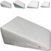 100% Real Viscoelastic Pure FOAM Firm WEDGE PILLOW Hypoallergenic - Multi Use Orthopaedic Back Neck Leg Hospital Angular Support Acid Reflux Reading Cushion Made in England UK (Standard) view 1