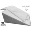 100% Real Viscoelastic Pure FOAM Firm WEDGE PILLOW Hypoallergenic - Multi Use Orthopaedic Back Neck Leg Hospital Angular Support Acid Reflux Reading Cushion Made in England UK (Standard) view 4