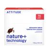 ATTITUDE Dishwasher Pods, Plant-Based & Vegan, Phosphate-Free Detergent Tablets, Naturally Derived, Unscented, 70 Count view 1