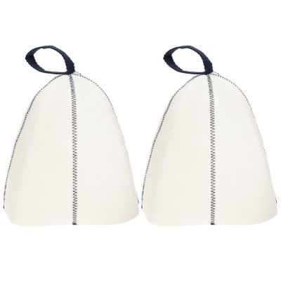 2pcs Sauna Hat Steam Room Sauna Accessories for Women Mens Caps Russian Bath Hat Mens s & Caps Banya Hair Washing Banya Shower Felt Man Napoleon Light