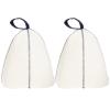 2pcs Sauna Hat Steam Room Sauna Accessories for Women Mens Caps Russian Bath Hat Mens s & Caps Banya Hair Washing Banya Shower Felt Man Napoleon Light view 1