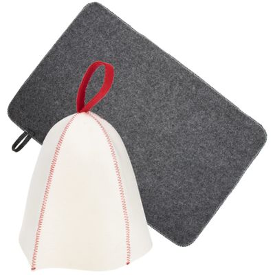 1 Set Sauna Hat Russian Banya Cap Bath Accessories Vaporarium Hat Russian Hats for Men Bathing Shower Cushion Ladies Hat Heat Insulation Hat Bathroom Cap Miss Elasticity Felt