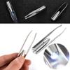 1/2pcs LED Light Up Tweezers, Precision Eyebrow Hair Removal Tweezers Stainless Steel Tweezers, Lighted Tweezers Makeup Tweezers with Light for Men and Women view 2