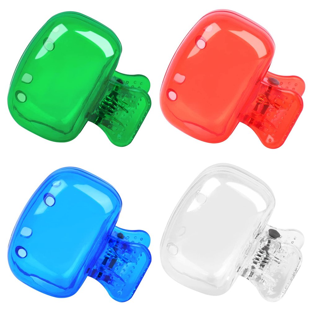 4 Pack Travel Toothbrush Head Covers Toothbrush Protector Cap Brush Pod Case Protective Portable Plastic Clip for Household Travel, Camping, Bathroom, School, Business, Red, Blue, Grey, Multicolor