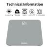 BAGAIL Bathroom Scale, Digital Weighing Scale with High Precision Sensors and Tempered Glass, Ultra Slim, Step-on Technology, Shine-Through Display - Grey view 2