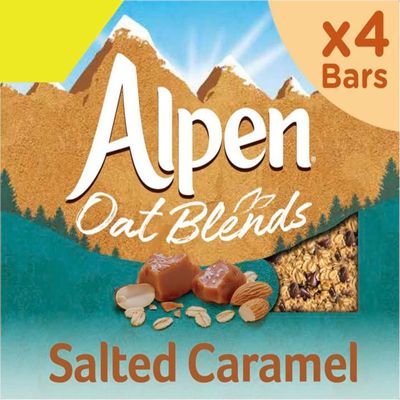 Alpen Oat Blends Salted Caramel - 4 Cereal Bars (Pack of 10, Total 40)