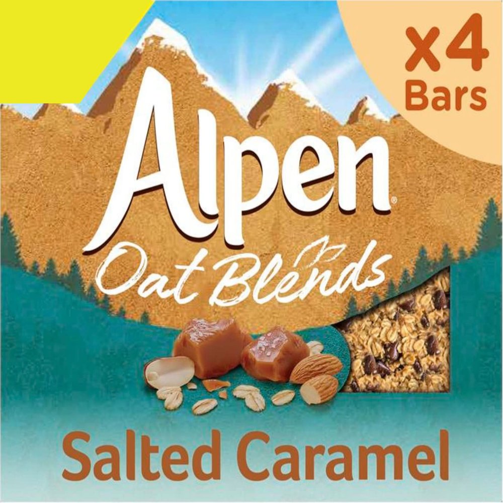 Alpen Oat Blends Salted Caramel - 4 Cereal Bars (Pack of 10, Total 40)