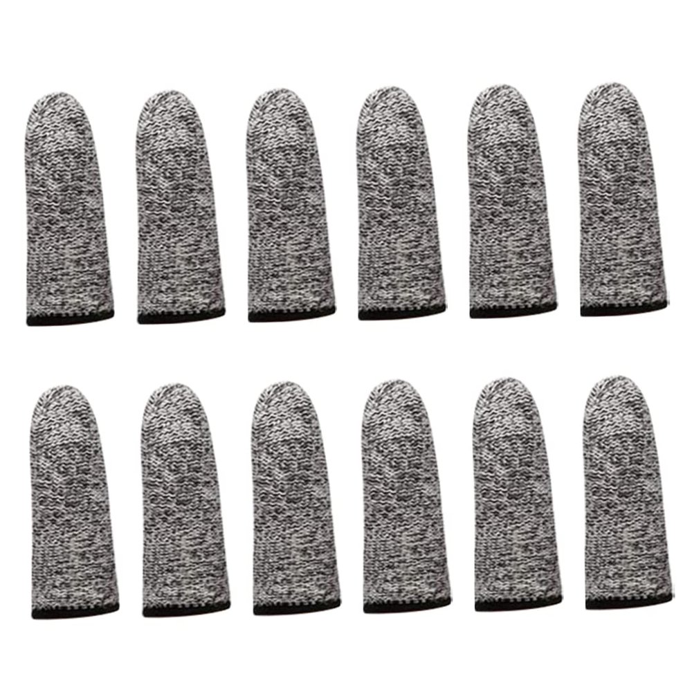 12PCS Cut Resistant Finger Cots Reusable Finger Covers Non Slip Finger Protectors Finger Cots Cut Resistant Protection Finger Cots Anti-Slip for Picking Sculpture(5.5cm)