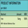 Iron Tablets 14mg Supplements Blood Cells Energy Anaemia Tiredness Pregnancy -180 Tablets view 3