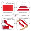 2 Pack Kinesiology Tapes Pre Cut with Dispenser - Synthetic Sports Muscle Tape - Red - 5m Pre-Cut 20 Strips - Physio Tape for Face, Neck, Shoulder, Back, Elbow, Wrist, Thigh, Knee, Calf & Ankle view 3