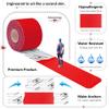 2 Pack Kinesiology Tapes Pre Cut with Dispenser - Synthetic Sports Muscle Tape - Red - 5m Pre-Cut 20 Strips - Physio Tape for Face, Neck, Shoulder, Back, Elbow, Wrist, Thigh, Knee, Calf & Ankle view 4