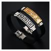 WKXCTS bracelet Couple's Bracelet Hollow Two-Color Great Wall Pattern Bracelet Casual Men And Women Bracelet Cool Bracelet leather (Metal Color : Gold) view 3