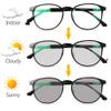 HEBEHO Sunglasses Progressive Multifocal Reading Glasses Photochromic Oval Spring Hinge Reader For Men Women (Color : Black, Size : 1.75x) view 2