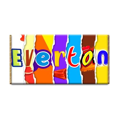 Everton Football Club Chocolate Bar Gift Wrapper Gift Present For Sport Fans (#300) (with chocolate bar)