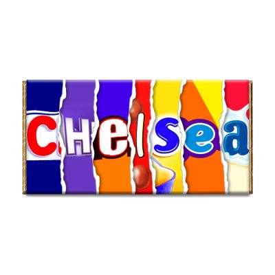 Chelsea Football Club Chocolate Bar Gift Wrapper Gift Present For Sport Fans (#299) (with chocolate bar)