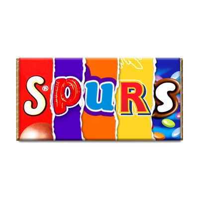 Spurs Football Club Chocolate Bar Gift Wrapper Gift Present For Sport Fans (#307) (with chocolate bar)