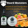 Beard Monsters Beard Oil And Beard Balm For Men Combo | Leave In Beard Conditioner | Beard Softener (Grapefruit and Orange Blast) view 2