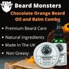 Beard Monsters Beard Oil And Beard Balm For Men Combo | Beard Softener and Style For Men (Chocolate Orange) view 2