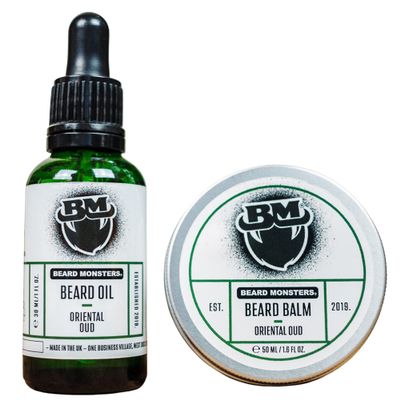 Beard Oil And Beard Balm For Men Combo | Cruelty Free Beard Products (Oriental Oud)
