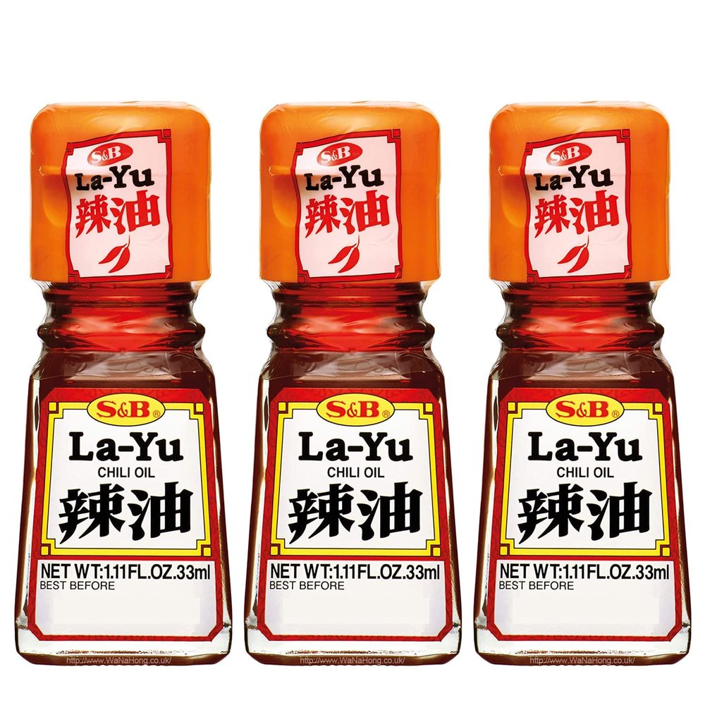S&B La-Yu Chilli Oil 33ml (Case of 3 Bottles)