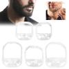 Goatee Outliner Kit Beard Shaper Professional Mustache Shaving Template Beard Goatee Trimming For Conditioners Beautymisc Supplies For Men 5Pcs (Clear) view 1