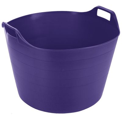 75L Extra Large TubTrug Construction DIY Home Garden Work Flexible Mixing Bucket (Purple)