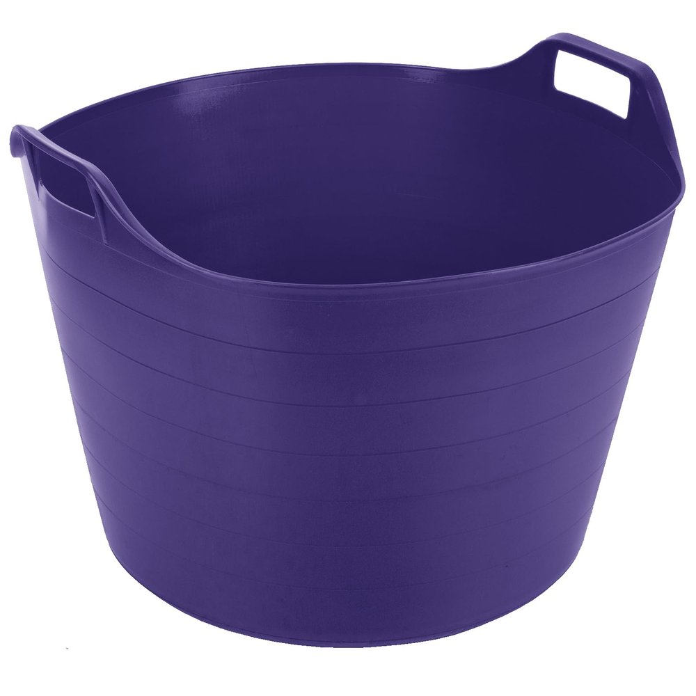 75L Extra Large TubTrug Construction DIY Home Garden Work Flexible Mixing Bucket (Purple)