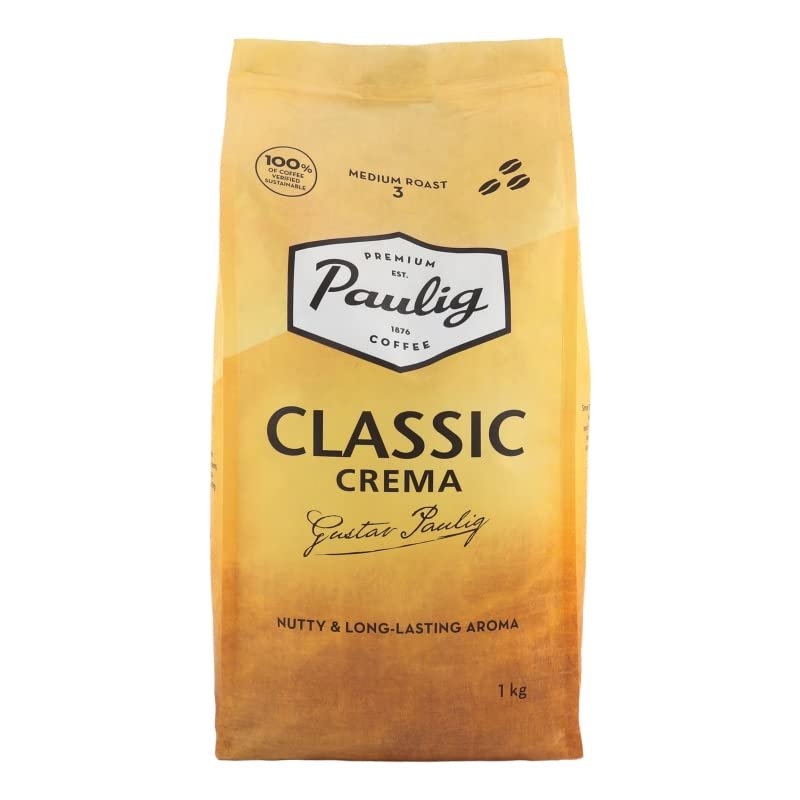 Roasted Whole Coffee Beans Paulig Classic Crema, 1 kg