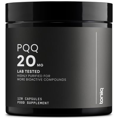 Ultra High Purity PQQ Capsules - 99%+ Highly Purified and Bioavailable -120 Capsules - 20mg Concentrated Formula - Pyrroloquinoline Quinone Supplement