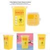 Sharps Bin - Biohazard Needle Container Tattoo Medical Plastic Sharps Container, 1L Tattoo Needles Disposal Mini Waste Box Trash Can(Yellow) view 3
