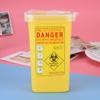 Sharps Bin - Biohazard Needle Container Tattoo Medical Plastic Sharps Container, 1L Tattoo Needles Disposal Mini Waste Box Trash Can(Yellow) view 4