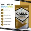 Garlic 10000mg High Strength Supplements Nutrition for Blood Pressure Support, Improved Heart Health, and Robust Immune System  Pack of 120 Healthcare Tablets view 2