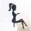 10pcs Personalised Cake Toppers High Heels Lady Acrylic Cake Toppers Princess Fairy Girl Silhouette Dessert Cupcake Toppers Wedding Birthday Party view 3