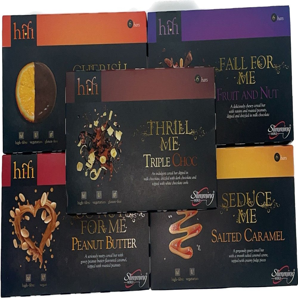 Slimming World HiFi Bars 5 Boxes, Mixed Flavours including New, Triple Choc Flavour