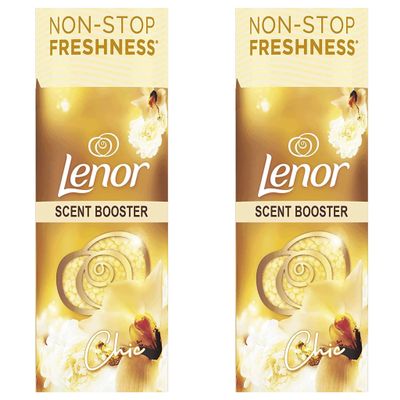 Lenor in-Wash Scent Booster Beads, Twin Pack, 2 x 176 gr, Gold Orchid Scent