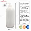 1 Litre Empty Refillable Plastic Bottle with Pump Lock Dispenser for Oil + Gels + Lotions - 1L HDPE Food Grade Plastic + Leak Proof + Lightweight + Durable + Refillable - for Massage + Salons (2 Pack) view 3