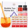 Bubble Tea Kit (Serves 16) - Mango & Strawberry with Mango & Strawberry Popping Boba, Fruit Tea Concentrate, Low Calorie, Low Sugar view 1