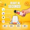 Bubble Tea Kit (Serves 16) - Mango & Strawberry with Mango & Strawberry Popping Boba, Fruit Tea Concentrate, Low Calorie, Low Sugar view 3