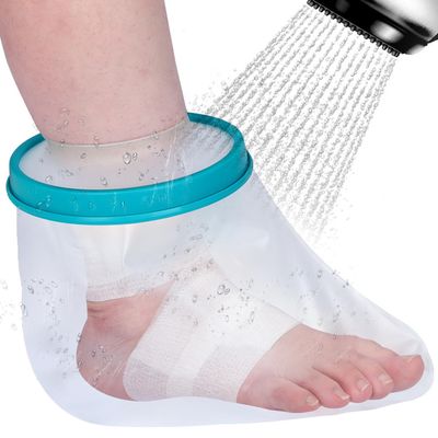 VESKIMER 100% Waterproof Foot Cast Cover for Shower Adult, Bath - Reusable Shower Boot Cover Watertight Foot Protector