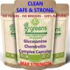 Glucosamine and Chondroitin 1600mg per Serving with MSM Extra Absorbency Enriched with Natural Vitamin C, Glucosamine Sulphate 2KCL Chondroitin Sulphate 120 Capsules Made in UK by 5greens view 1