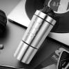 XKUN Water Bottle Stainless Steel Cup Vacuum Mixer Outdoor Drink Kettle Detachable Double Layer Whey Protein Powder Sports Shaker Water Bottle-Silver view 3